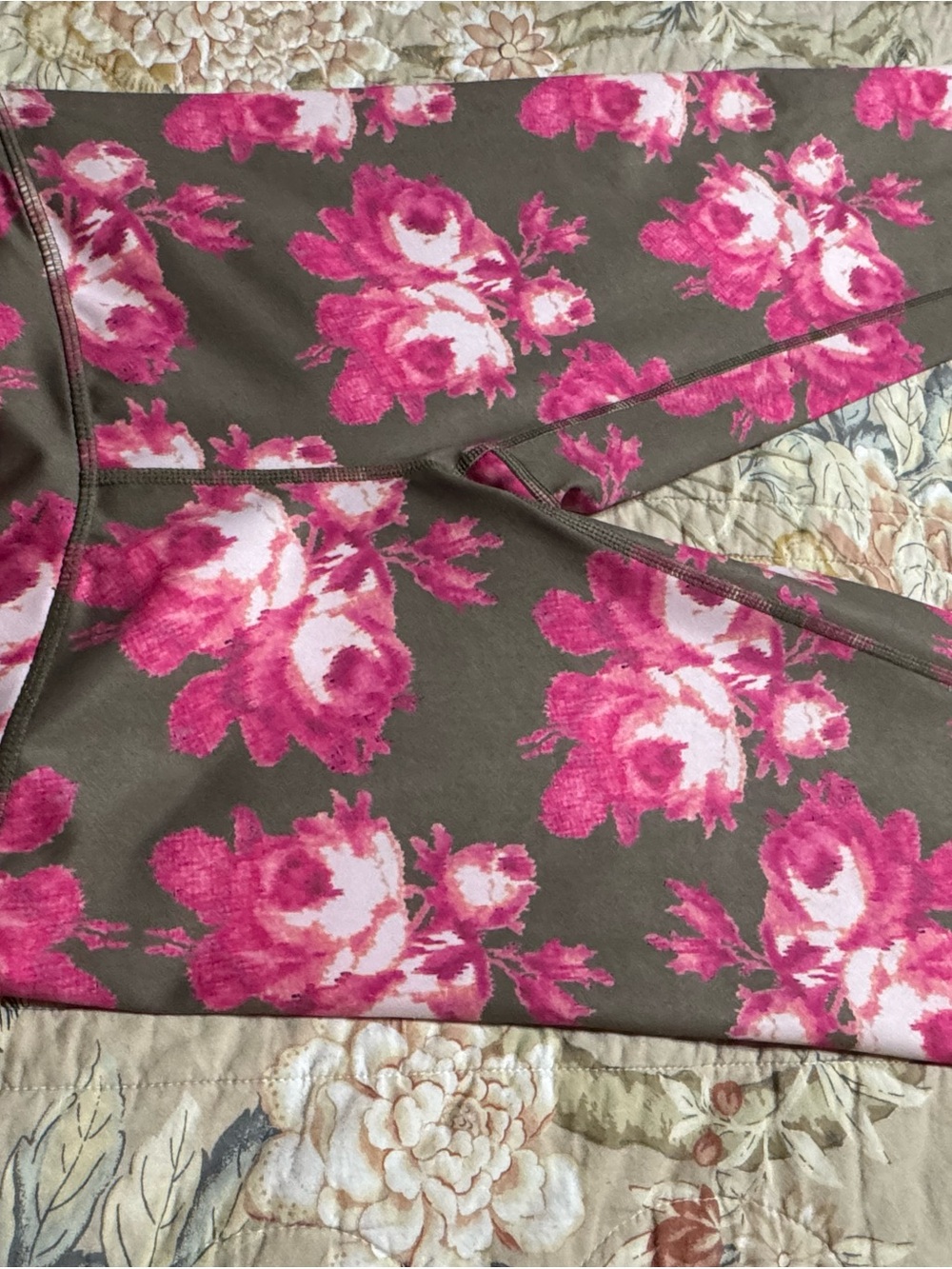 Free People Pink Floral Leggings
